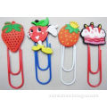 sweet style delicious fruit shape soft pvc custom paper clip